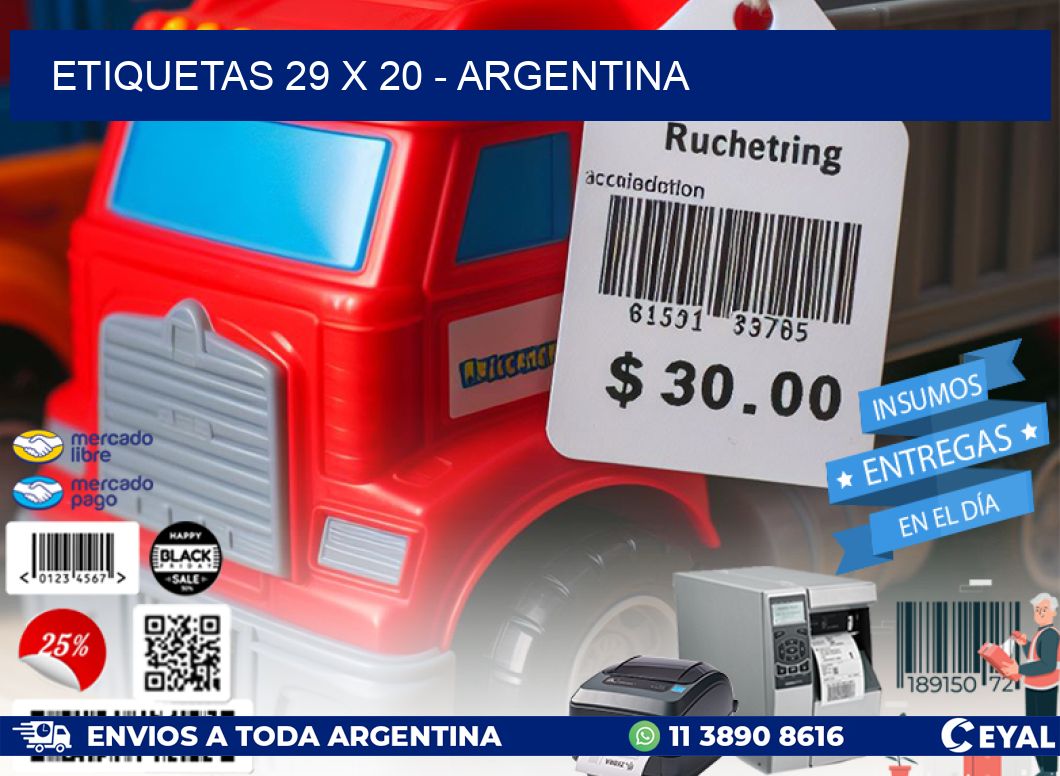 ETIQUETAS 29 x 20 - ARGENTINA