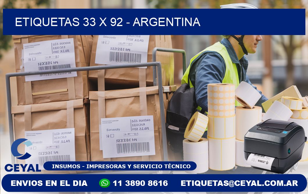 ETIQUETAS 33 x 92 - ARGENTINA