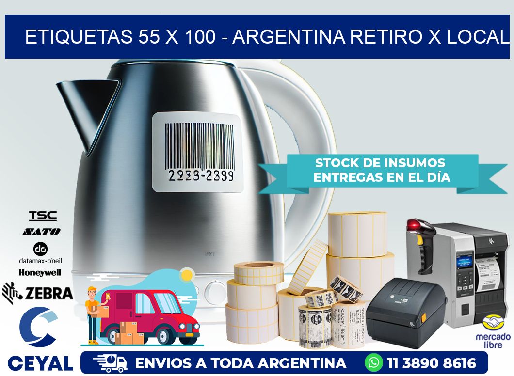 ETIQUETAS 55 x 100 – ARGENTINA RETIRO X LOCAL