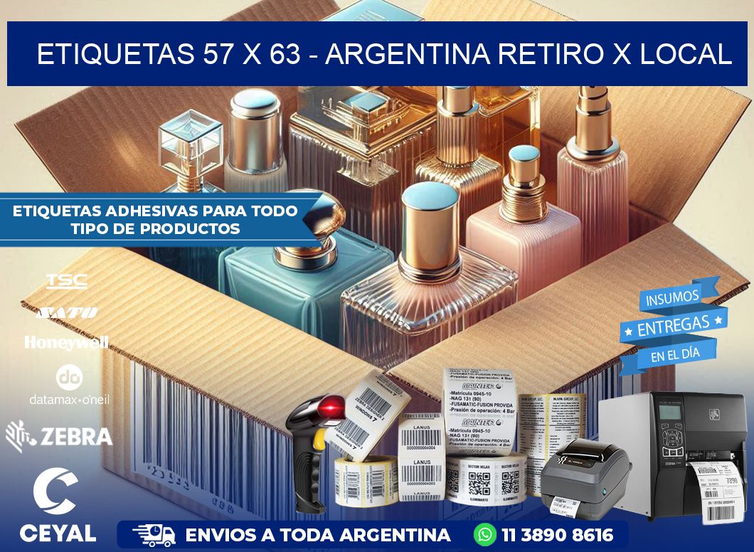 ETIQUETAS 57 x 63 - ARGENTINA RETIRO X LOCAL