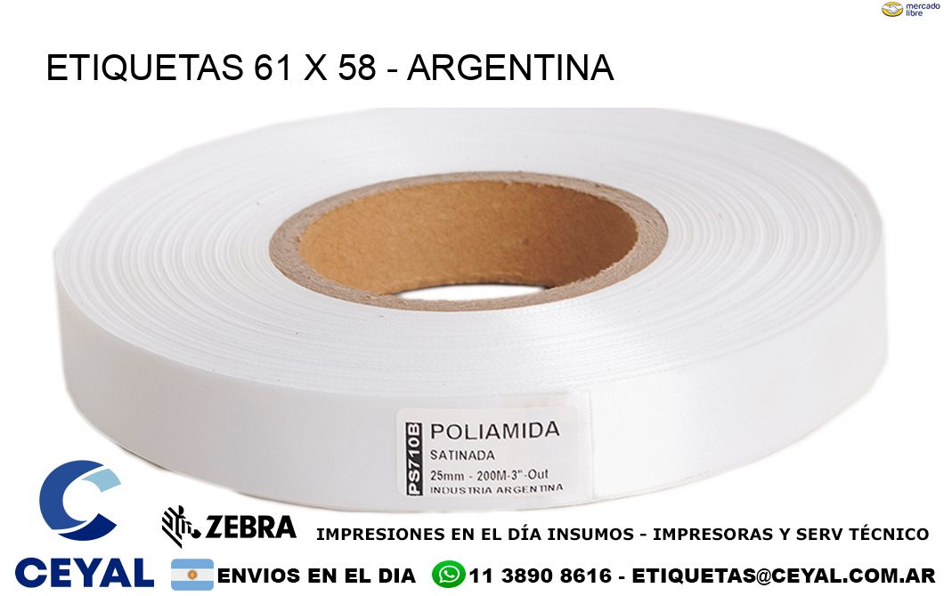 ETIQUETAS 61 x 58 - ARGENTINA