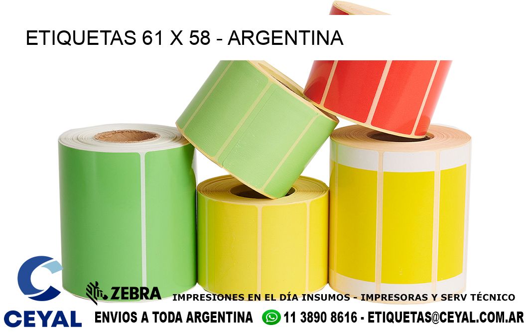 ETIQUETAS 61 x 58 - ARGENTINA