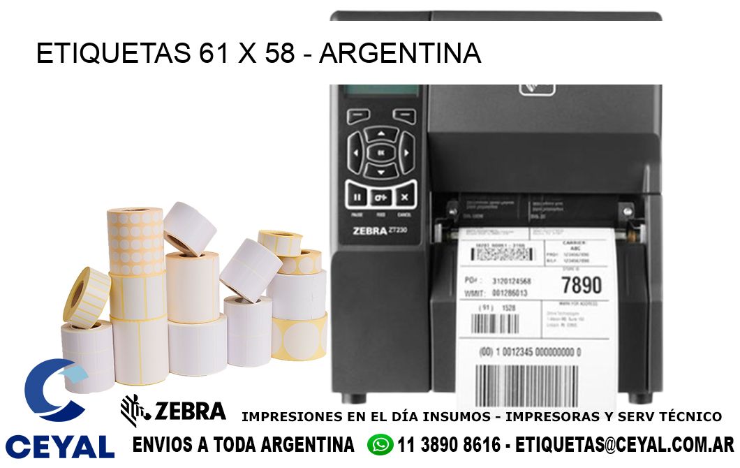 ETIQUETAS 61 x 58 - ARGENTINA