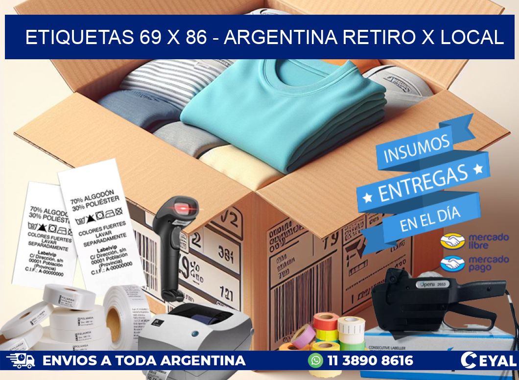 ETIQUETAS 69 x 86 – ARGENTINA RETIRO X LOCAL