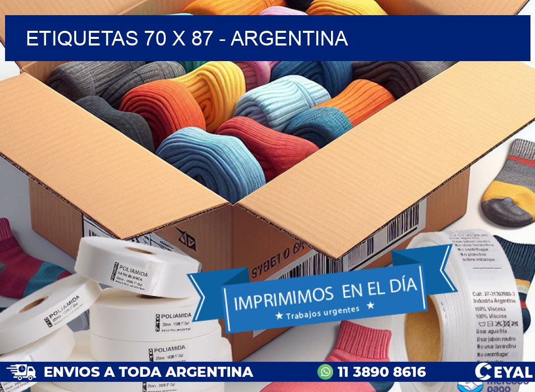 ETIQUETAS 70 x 87 - ARGENTINA