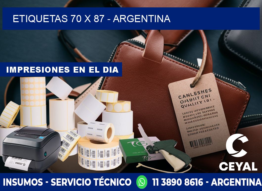 ETIQUETAS 70 x 87 - ARGENTINA