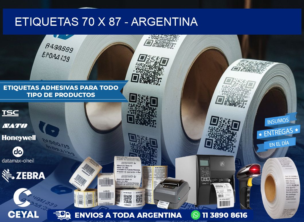 ETIQUETAS 70 x 87 - ARGENTINA