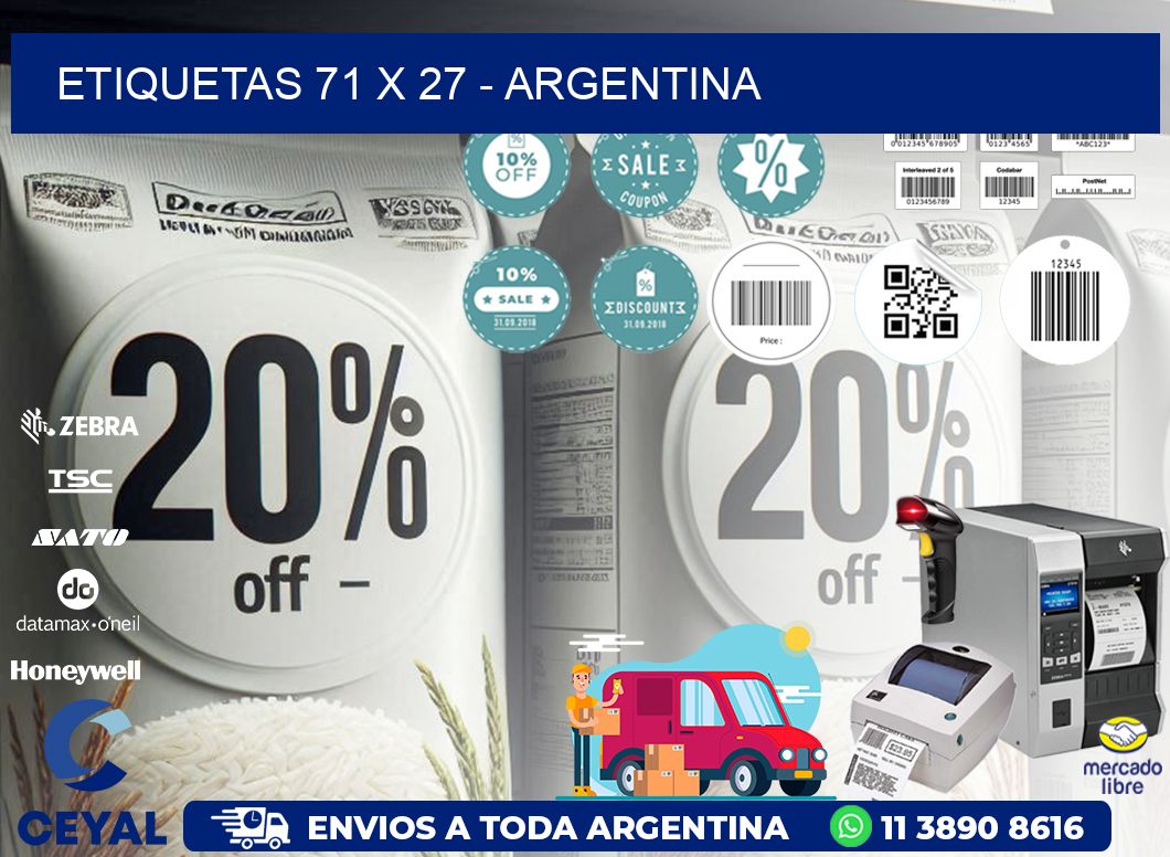 ETIQUETAS 71 x 27 - ARGENTINA