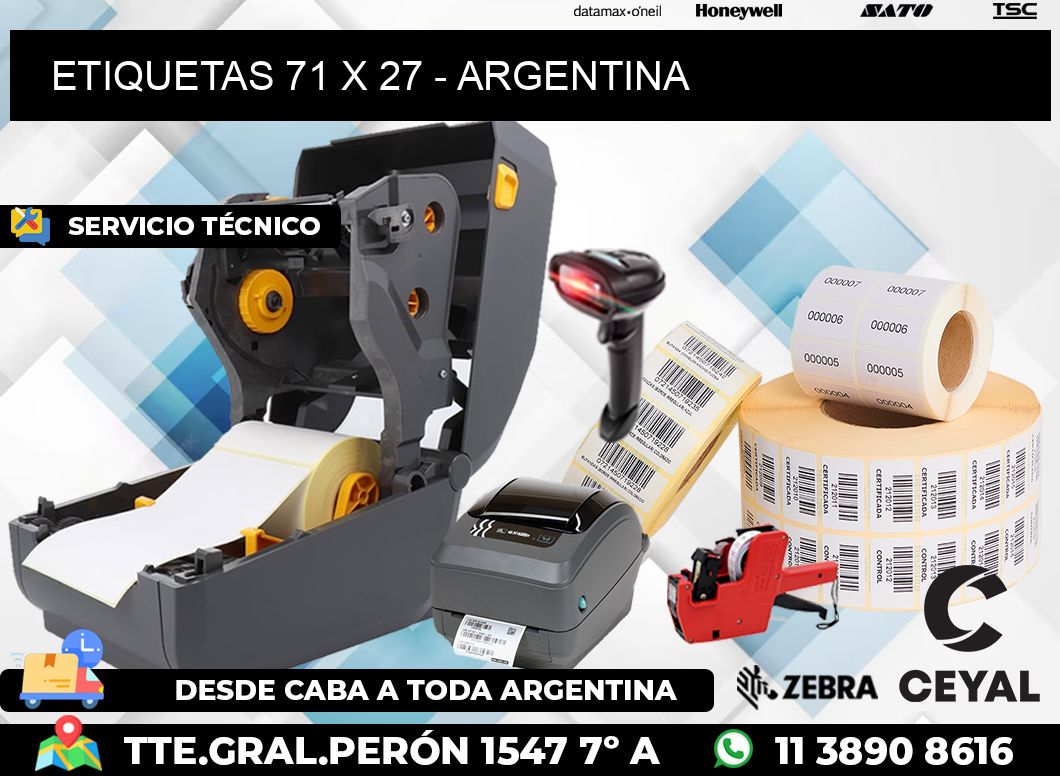 ETIQUETAS 71 x 27 - ARGENTINA