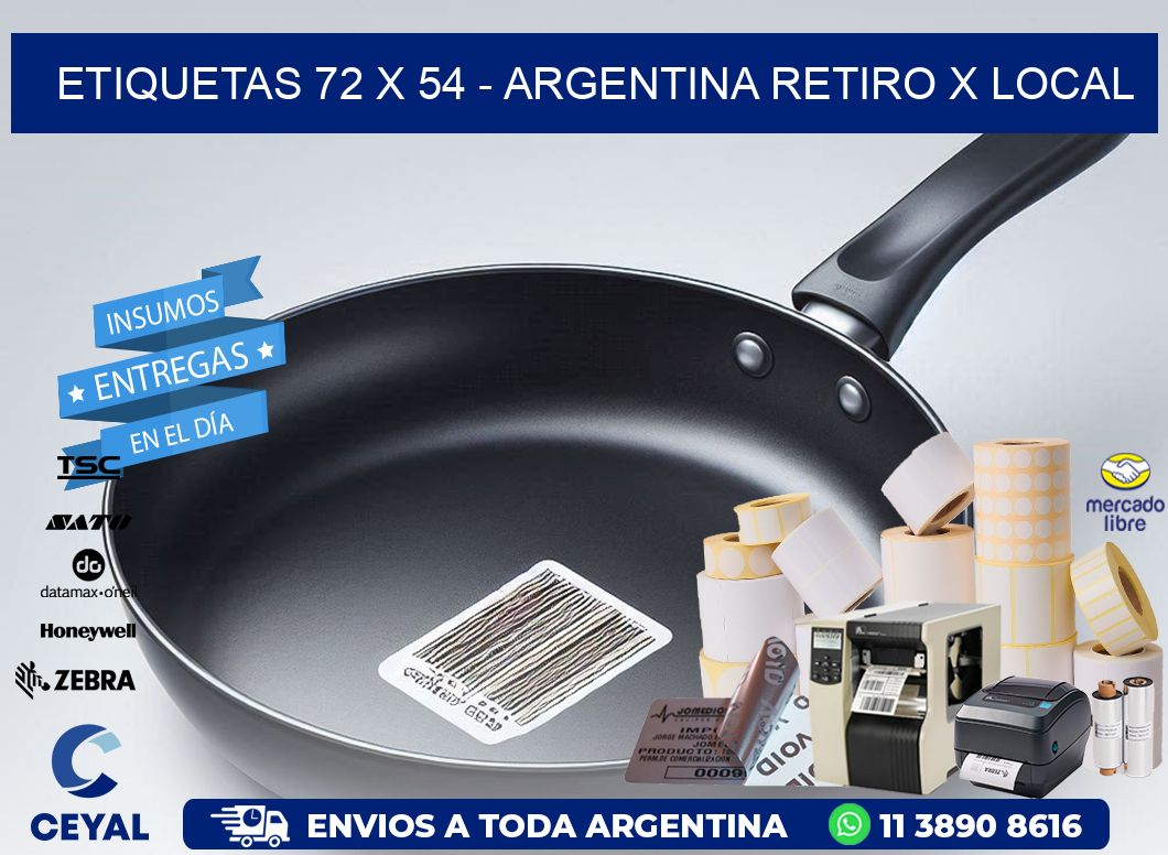 ETIQUETAS 72 x 54 - ARGENTINA RETIRO X LOCAL