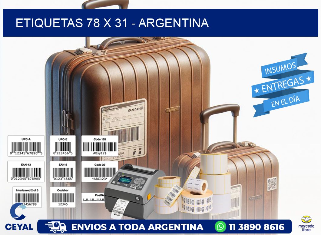 ETIQUETAS 78 x 31 - ARGENTINA