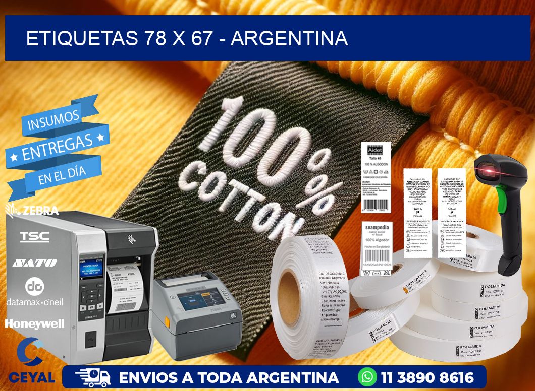 ETIQUETAS 78 x 67 - ARGENTINA