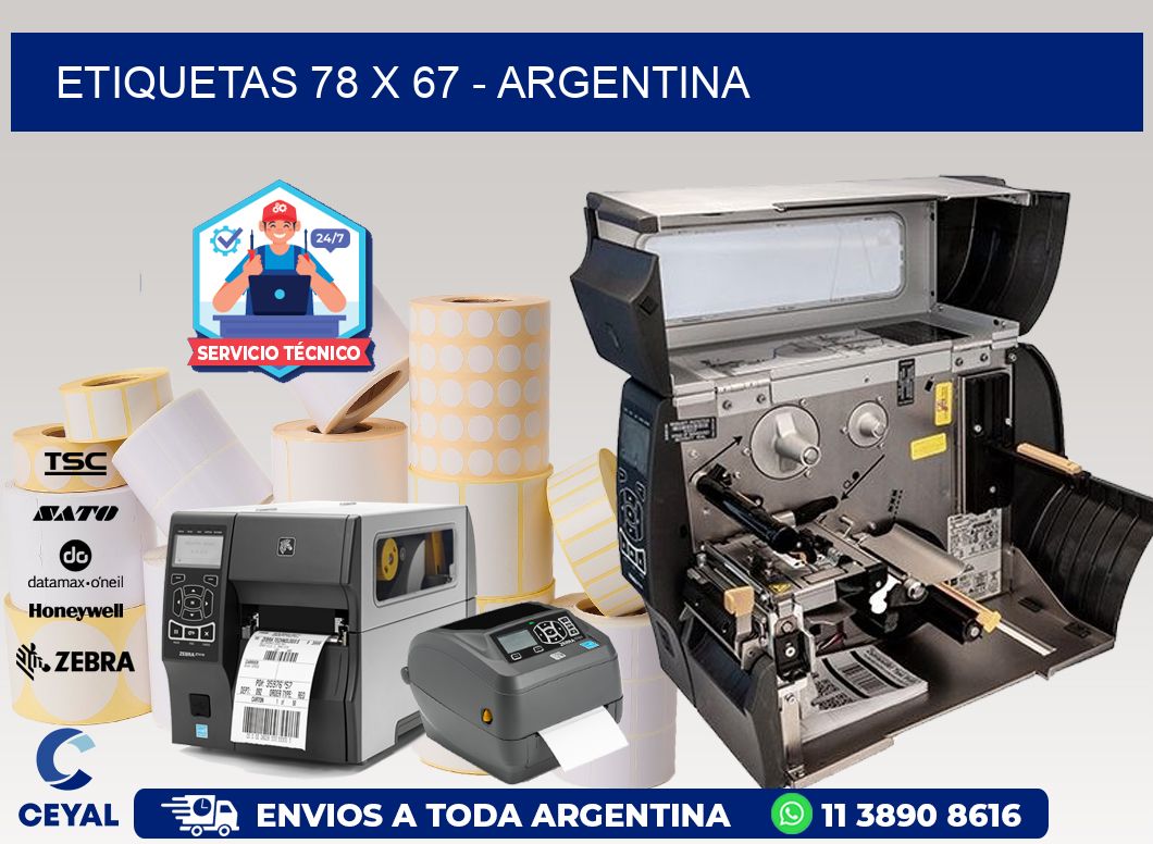 ETIQUETAS 78 x 67 - ARGENTINA