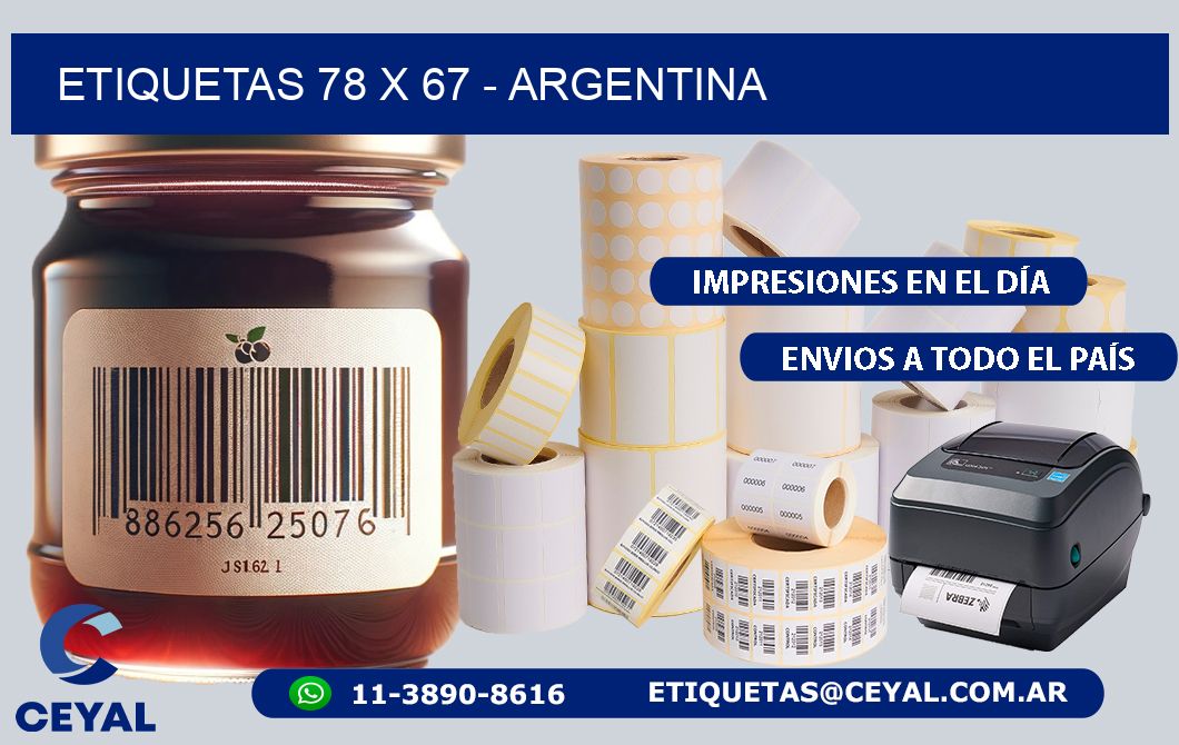 ETIQUETAS 78 x 67 - ARGENTINA