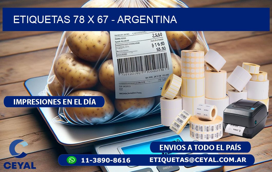 ETIQUETAS 78 x 67 - ARGENTINA