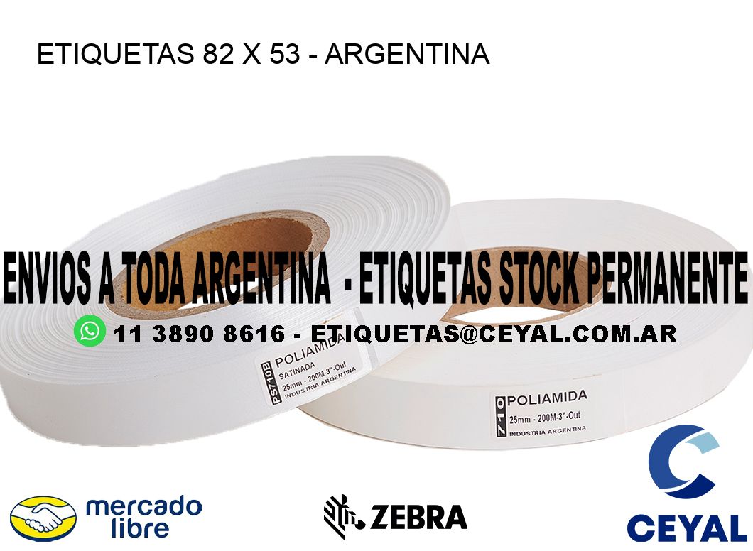 ETIQUETAS 82 x 53 - ARGENTINA