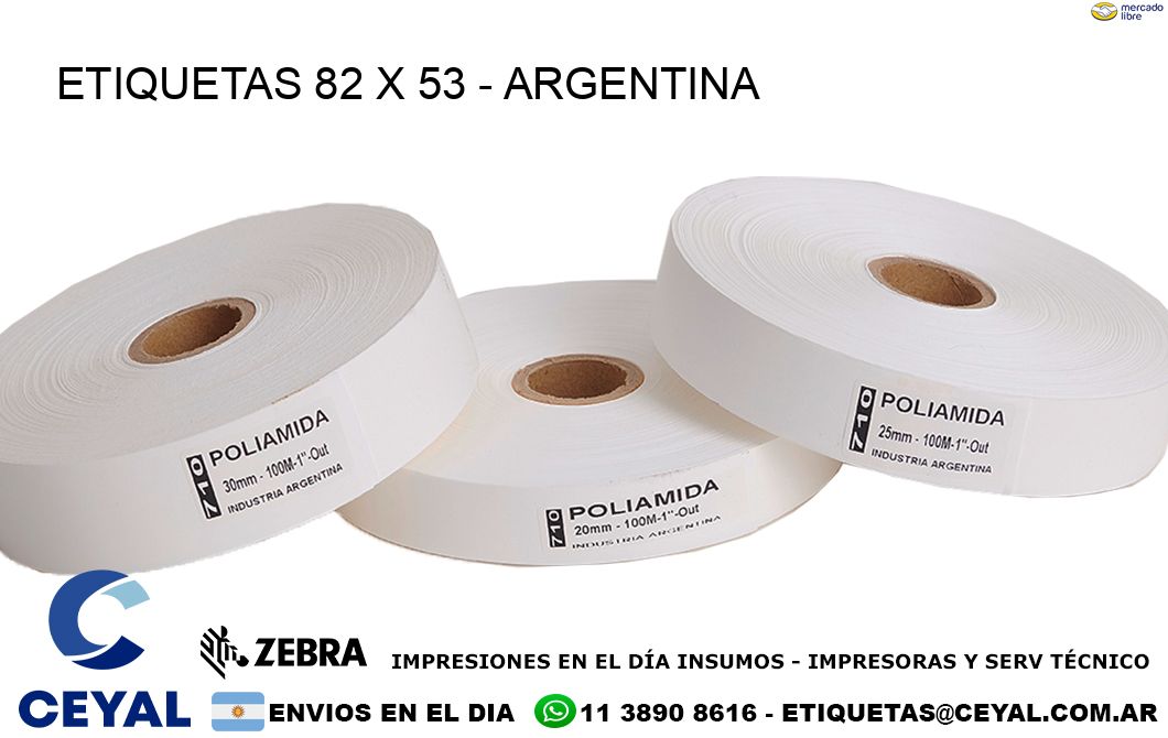 ETIQUETAS 82 x 53 - ARGENTINA