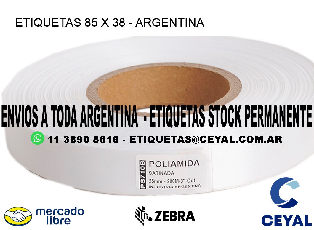 ETIQUETAS 85 x 38 - ARGENTINA