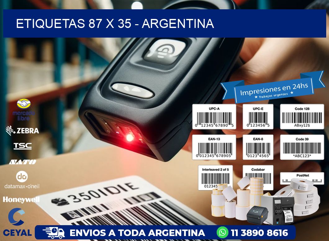 ETIQUETAS 87 x 35 - ARGENTINA