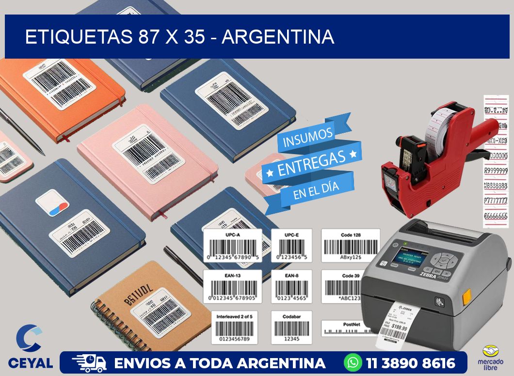 ETIQUETAS 87 x 35 - ARGENTINA