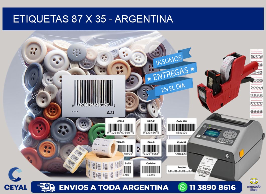 ETIQUETAS 87 x 35 - ARGENTINA