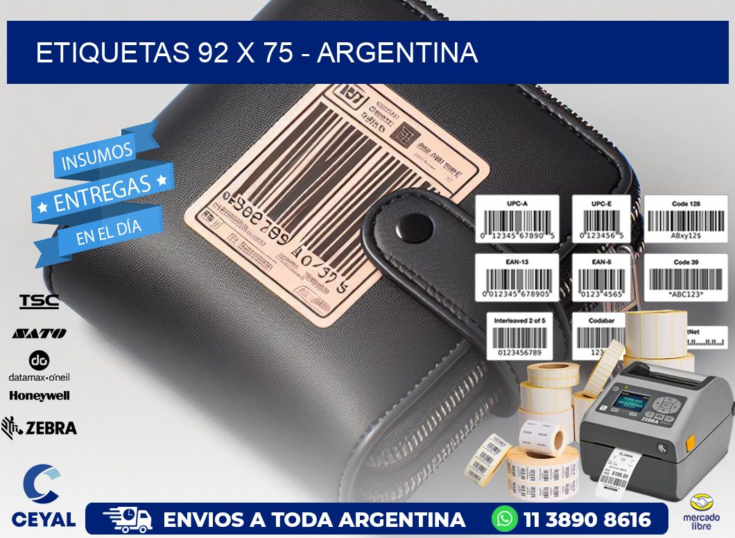 ETIQUETAS 92 x 75 - ARGENTINA