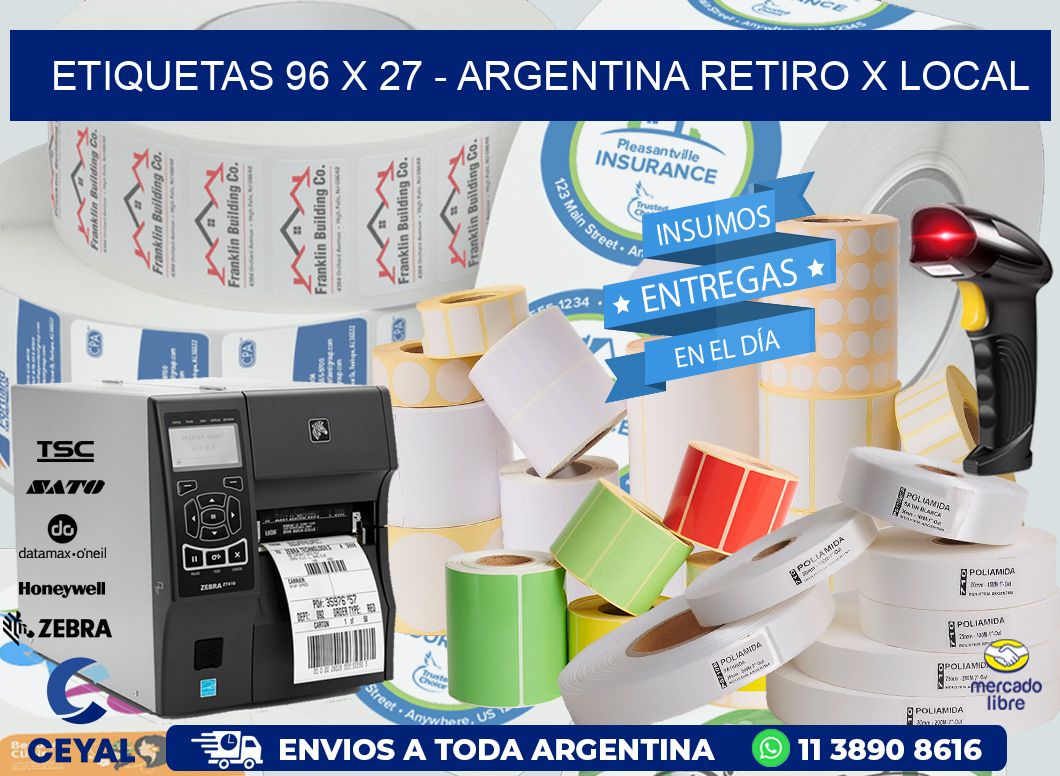 ETIQUETAS 96 x 27 - ARGENTINA RETIRO X LOCAL