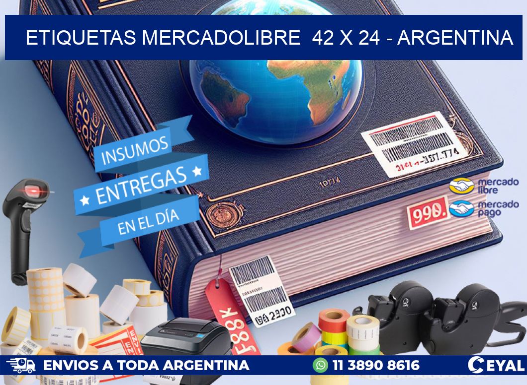 ETIQUETAS MERCADOLIBRE  42 x 24 - ARGENTINA