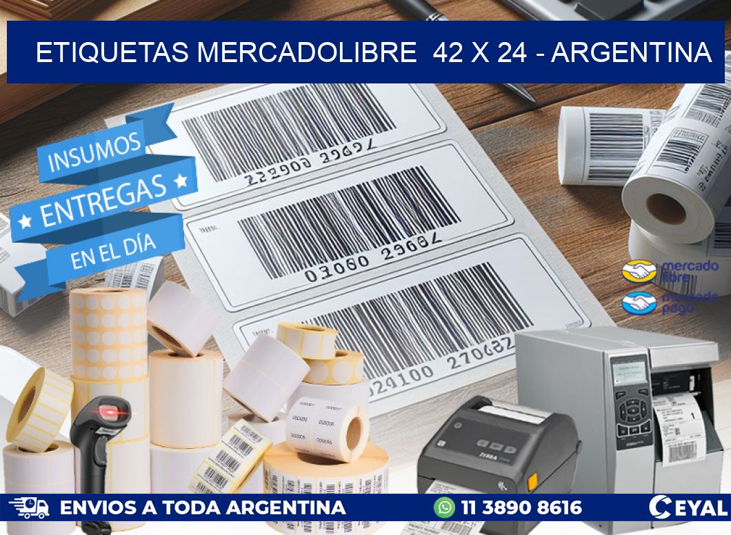 ETIQUETAS MERCADOLIBRE  42 x 24 – ARGENTINA