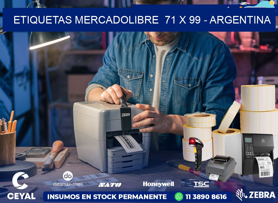 ETIQUETAS MERCADOLIBRE  71 x 99 - ARGENTINA