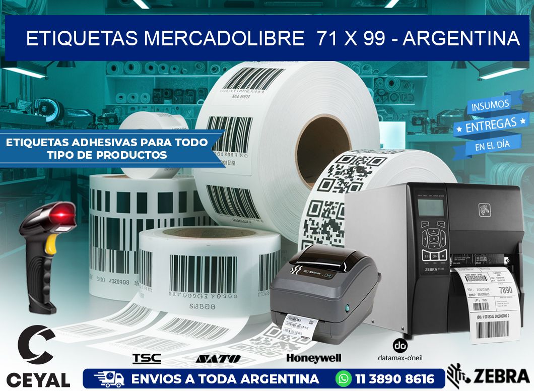 ETIQUETAS MERCADOLIBRE  71 x 99 – ARGENTINA