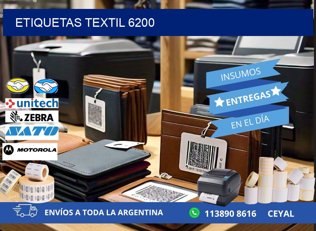 ETIQUETAS TEXTIL 6200