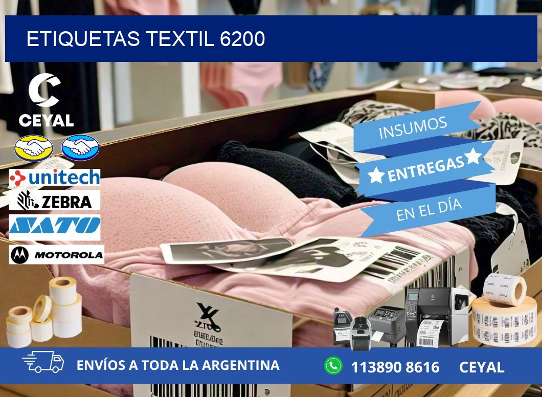 ETIQUETAS TEXTIL 6200