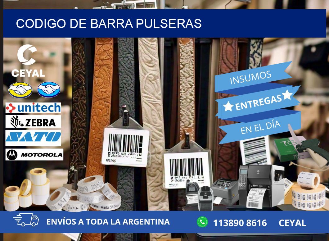 codigo de barra PULSERAS