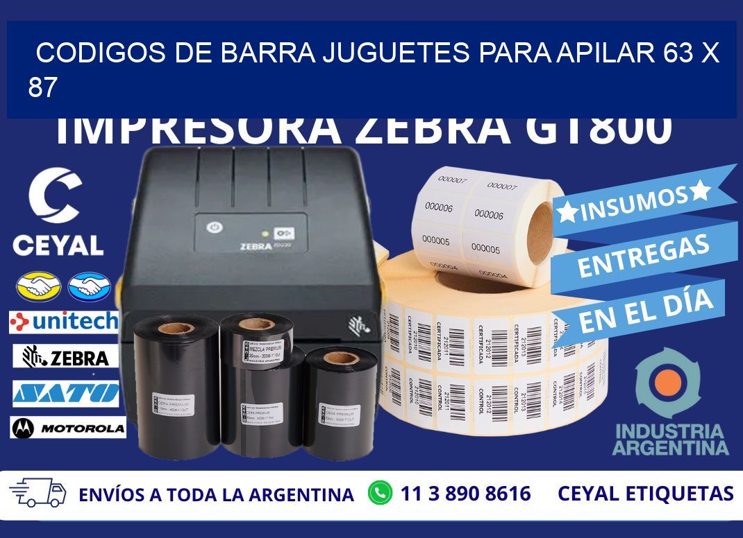 CODIGOS DE BARRA JUGUETES PARA APILAR 63 x 87