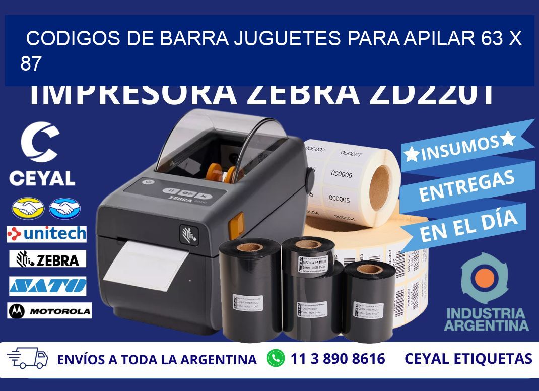 CODIGOS DE BARRA JUGUETES PARA APILAR 63 x 87