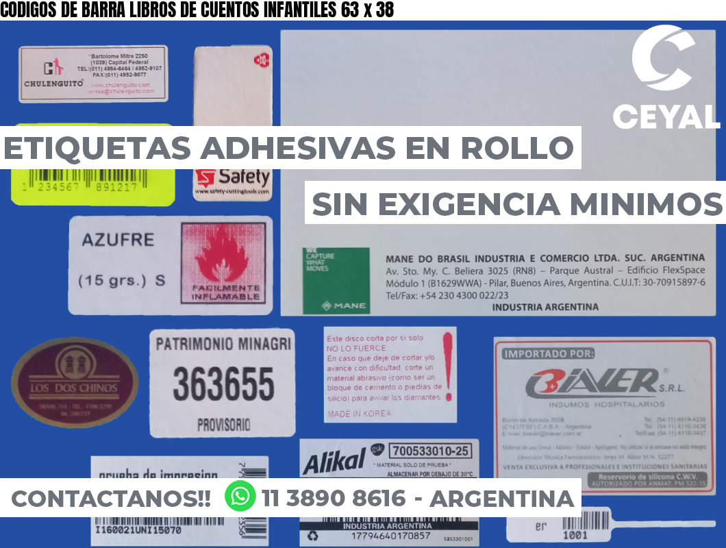 CODIGOS DE BARRA LIBROS DE CUENTOS INFANTILES 63 x 38
