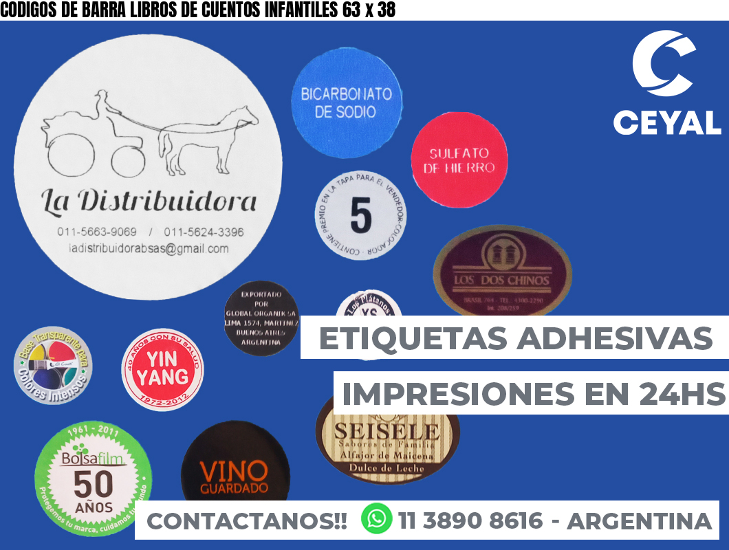 CODIGOS DE BARRA LIBROS DE CUENTOS INFANTILES 63 x 38