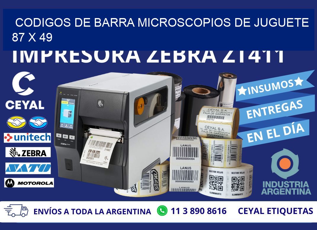 CODIGOS DE BARRA MICROSCOPIOS DE JUGUETE 87 x 49