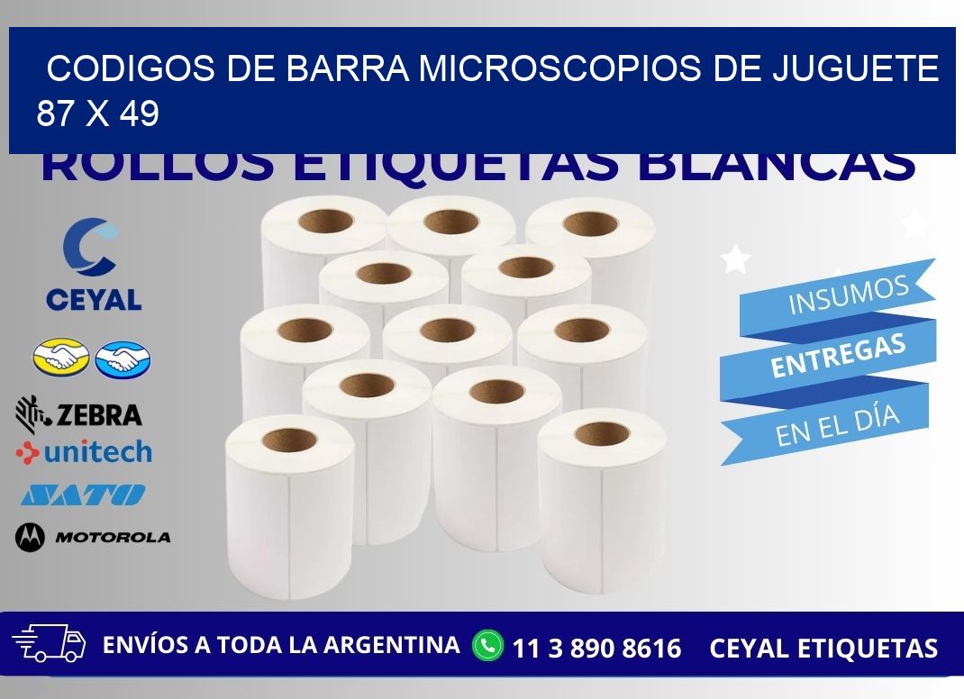 CODIGOS DE BARRA MICROSCOPIOS DE JUGUETE 87 x 49