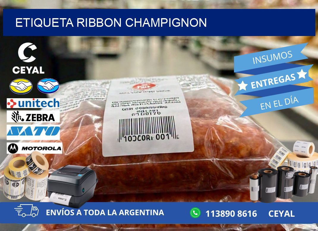 ETIQUETA RIBBON CHAMPIGNON