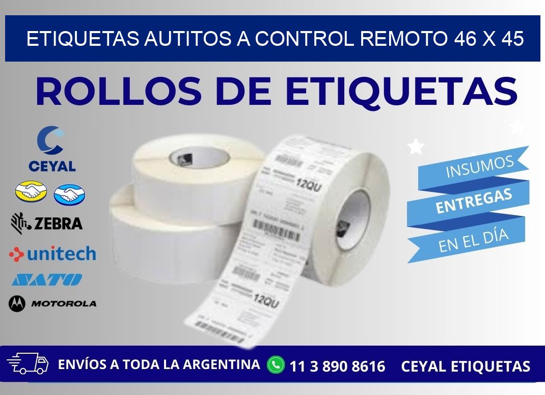 ETIQUETAS AUTITOS A CONTROL REMOTO 46 x 45