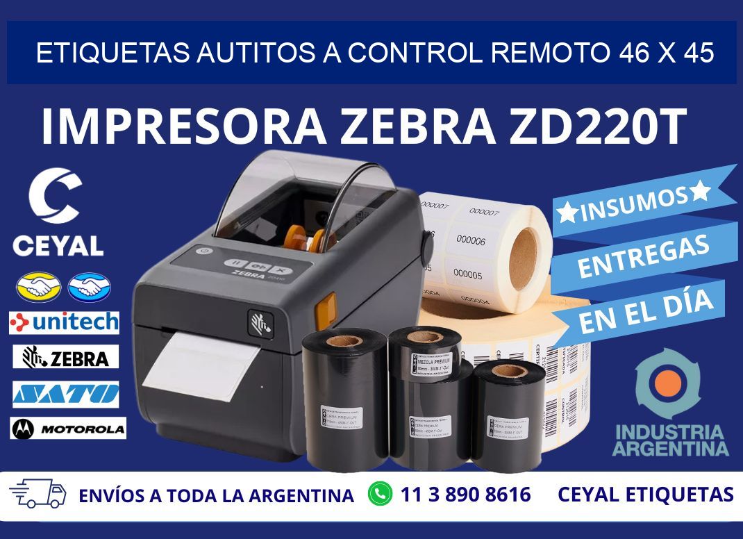 ETIQUETAS AUTITOS A CONTROL REMOTO 46 x 45