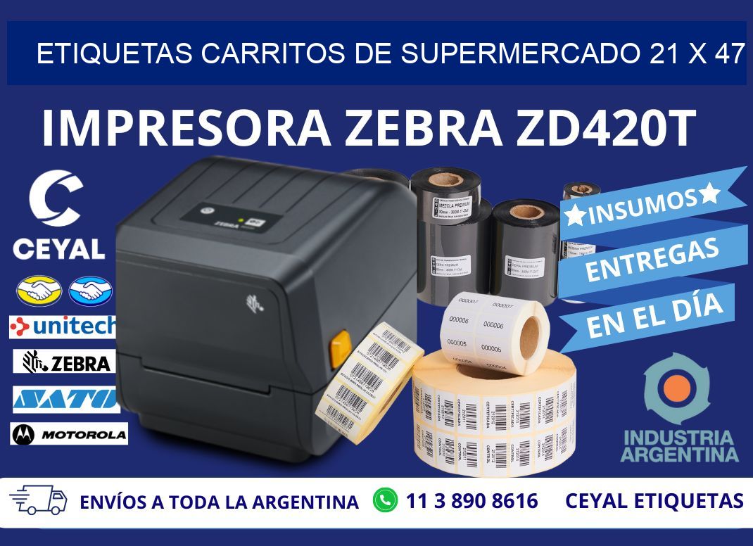 ETIQUETAS CARRITOS DE SUPERMERCADO 21 x 47