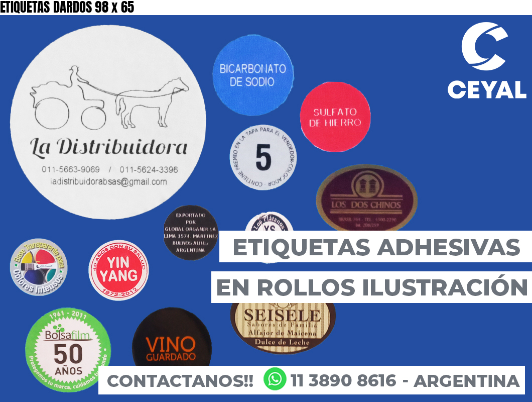 ETIQUETAS DARDOS 98 x 65