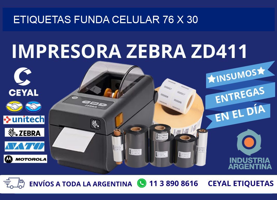 ETIQUETAS FUNDA CELULAR 76 x 30