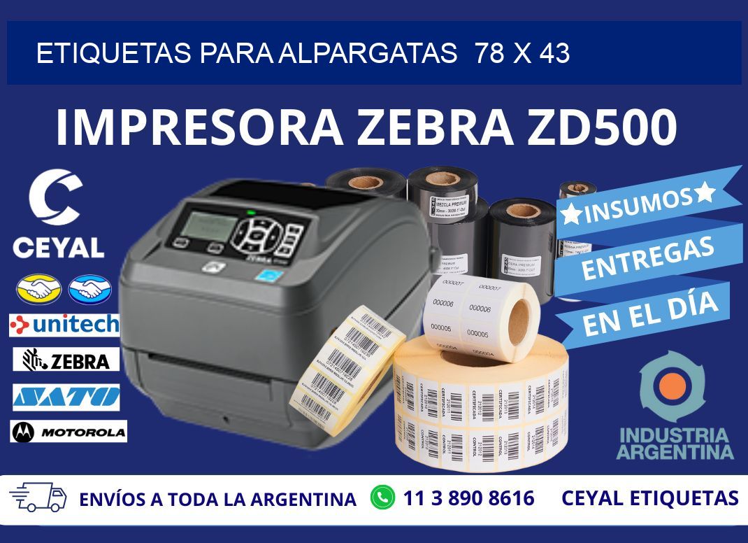 ETIQUETAS PARA ALPARGATAS  78 x 43