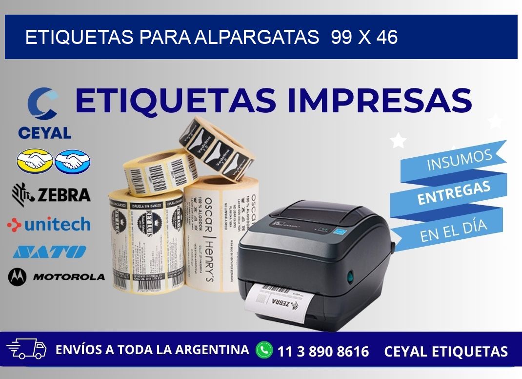 ETIQUETAS PARA ALPARGATAS  99 x 46