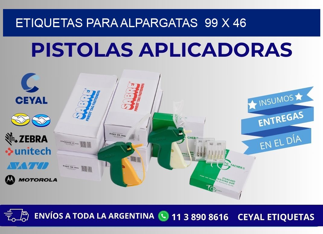 ETIQUETAS PARA ALPARGATAS  99 x 46