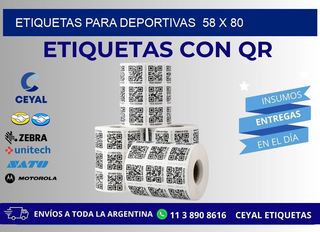 ETIQUETAS PARA DEPORTIVAS 58 x 80